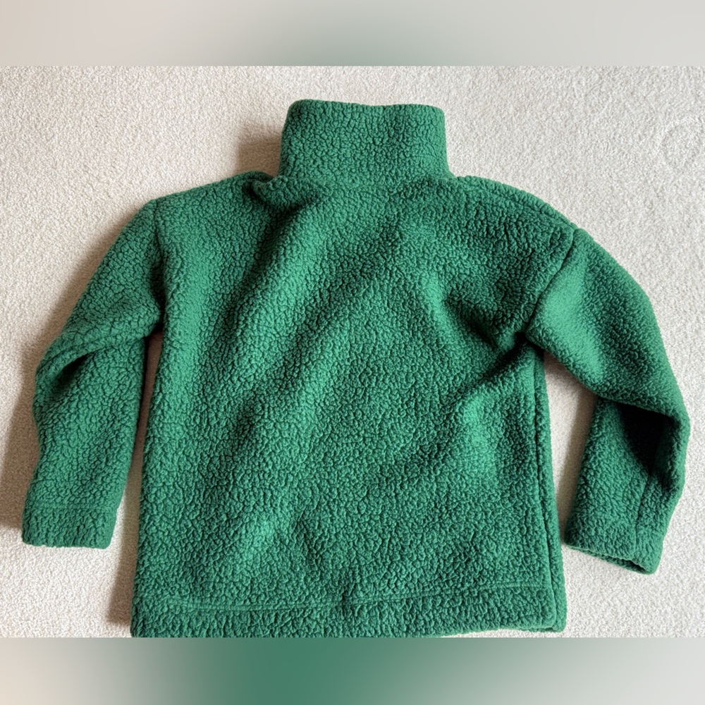 Jcrew green vintage style pullover fleece jacket size S - Picture 2 of 8